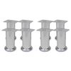 vidaXL Patas de sof&aacute; 8 unidades redondas cromadas 120 mm