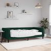 vidaXL Sof&aacute; cama con colch&oacute;n terciopelo verde oscuro 100x200 cm