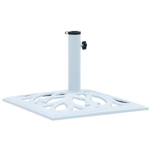 vidaXL Base de sombrilla de hierro fundido blanco 12 kg 49 cm