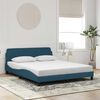 vidaXL Estructura de cama con cabecero Dover terciopelo azul 160x200 cm