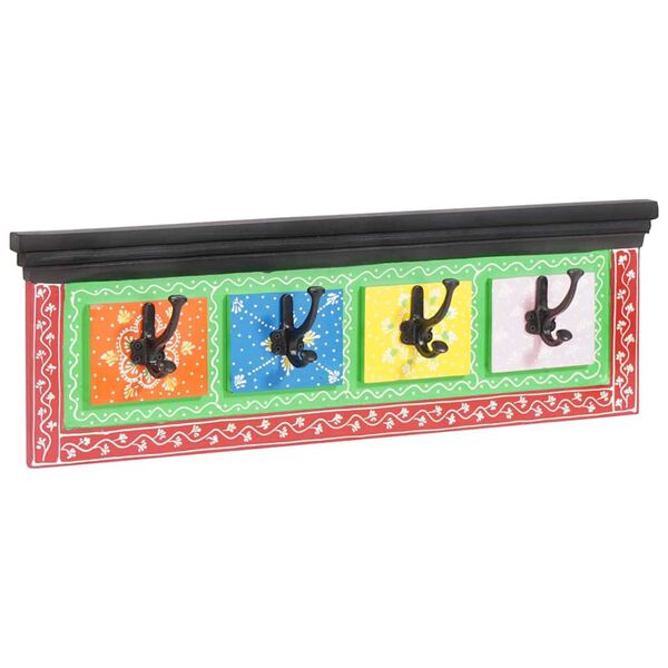 vidaXL Perchero Negro 80 x 25 x 2 cm Madera contrachapada