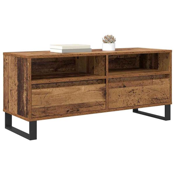 vidaXL Gabinete de TV con caj&oacute;n Madera Vieja 100 x 34,5 x 44,5 cm