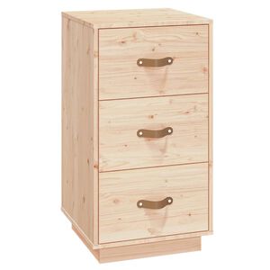 vidaXL Mesita de noche madera maciza de pino 40x40x75 cm