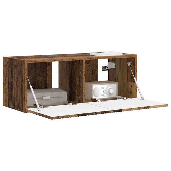 vidaXL Mueble de TV Montado en la Pared Madera Vieja 60 x 31 x 29.5 cm