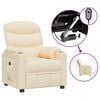 vidaXL Sill&oacute;n reclinable el&eacute;ctrico de tela crema