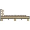 vidaXL Estructura cama madera ingenier&iacute;a metal roble Sonoma 180x200 cm