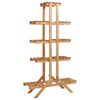 vidaXL Soporte para plantas de madera de abeto 83x25x142 cm