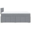 vidaXL Cama box spring con colch&oacute;n tela gris claro 120x190 cm