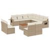 vidaXL Set de sof&aacute;s de jard&iacute;n 12 pzas y cojines rat&aacute;n sint&eacute;tico marr&oacute;n