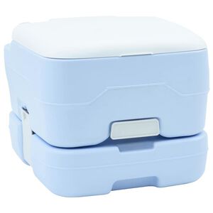 vidaXL Inodoro de Camping Azul Claro y 41,5 x 36,5 x 30 cm Polietileno