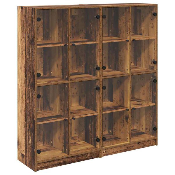 vidaXL Alacena 2 pcs Madera Vieja 68 x 37 x 142 cm