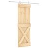 vidaXL Puerta Corredera 70 x 210 cm Natural y Blanco