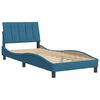 vidaXL Estructura de cama sin colch&oacute;n Hanko terciopelo azul 90x200 cm