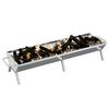 vidaXL Bandeja para barbacoa acero inoxidable plateado 158x42x31 cm