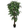 vidaXL &Aacute;rbol de mango artificial con 1050 hojas verde 200 cm