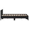 vidaXL Estructura de cama con cabecera Roble Negro 193 x 125 x 70 cm
