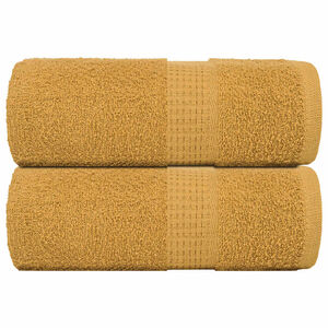 vidaXL Toallas de mano FROGN 2 uds oro 30x30 cm 360 g/m&sup2;