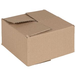 vidaXL Caja Plegable 50 pcs Natural 15 x 15 x 8 cm Cart&oacute;n