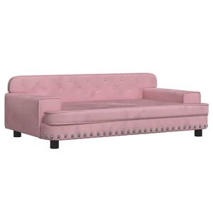 vidaXL Cama para perros de terciopelo rosa 90x53x30 cm