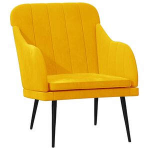 vidaXL Sill&oacute;n de terciopelo amarillo 63x76x80 cm