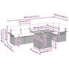 vidaXL Conjunto de sof&aacute; de jard&iacute;n con coj&iacute;n 7 pcs Gris