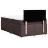 vidaXL Cama box spring con colch&oacute;n tela marr&oacute;n oscuro 120x200 cm