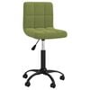 vidaXL Silla de comedor giratoria de terciopelo verde claro