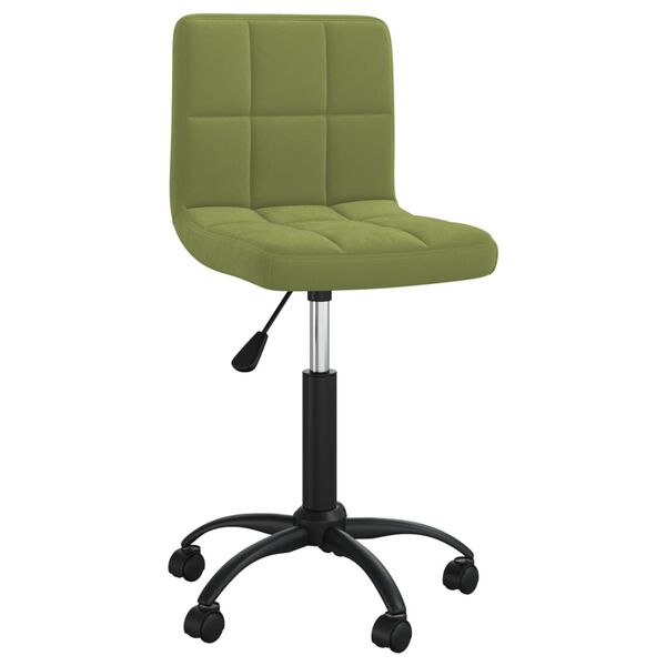 vidaXL Silla de comedor giratoria de terciopelo verde claro