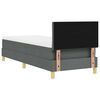 vidaXL Cama Box Spring LED con colch&oacute;n Gris oscuro 80 x 200 cm tela