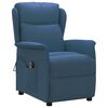 vidaXL Sill&oacute;n reclinable el&eacute;ctrico tela azul
