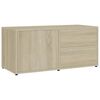 vidaXL Mueble para TV madera contrachapada color roble 80x34x36 cm
