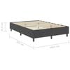 vidaXL Estructura de cama Box Spring tela gris 160x200 cm