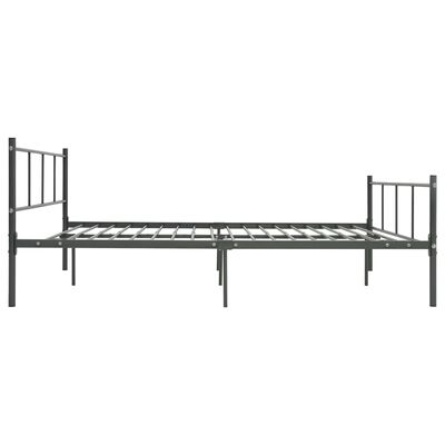 vidaXL Estructura de cama de metal gris 160x200 cm