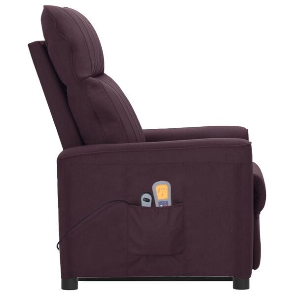 vidaXL Sillón de masaje elevable tela morado