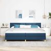 vidaXL Cama Box Spring LED con tiras LED Azul 200 x 200 cm tela