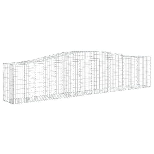 vidaXL Cestas de gaviones 25 uds forma de arco hierro 400x50x80/100 cm