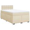 vidaXL Cama box spring con colch&oacute;n tela color crema 120x190 cm