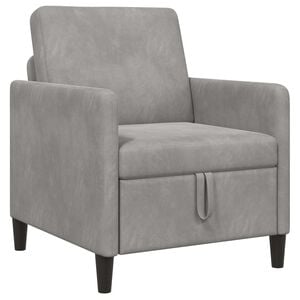 vidaXL Sof&aacute; con almacenamiento Gris Claro 72 x 78 x 87 cm Poli&eacute;ster