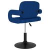 vidaXL Silla de comedor giratoria tela azul
