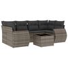 vidaXL Set de sof&aacute;s de jard&iacute;n 7 piezas con cojines rat&aacute;n PE gris