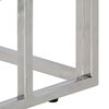 vidaXL Mesa consola acero inoxidable plateado y vidrio templado