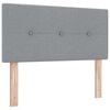 vidaXL Cama tipo Box Spring Gris Claro 200 x 90 cm Poli&eacute;ster