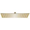 vidaXL Cabezal ducha efecto lluvia acero inox cuadrado dorado 40x40 cm