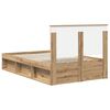 vidaXL Estructura de cama con cabecera Roble Artesanal 120 x 190 cm
