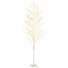 vidaXL Abedul artificial blanco con 672 LEDs blanco c&aacute;lido 400 cm