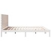 vidaXL Cama extralarga sin colch&oacute;n madera maciza blanca 180x210 cm