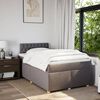 vidaXL Cama box spring con colchón tela gris taupe 120x190 cm