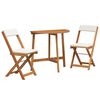 vidaXL Conjunto bistro 3 uds. Aceite Natural Madera de Acacia S&oacute;lida