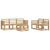 vidaXL Conjunto de sof&aacute;s de exterior 6 pcs Blanco 59 x 59 x 37 cm