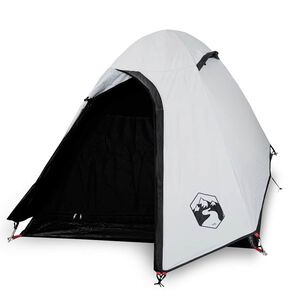 vidaXL Tienda de campa&ntilde;a igl&uacute; 2 personas tela opaca impermeable blanco